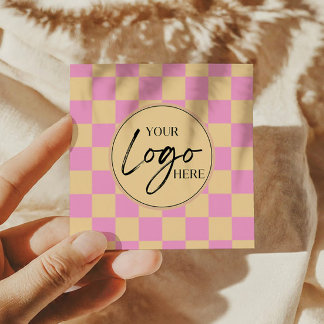 Tarjeta De Visita Cuadrada Logotipo de la Compañía Personalizado de control d