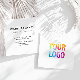 Tarjeta De Visita Cuadrada Logotipo de la empresa personalizado