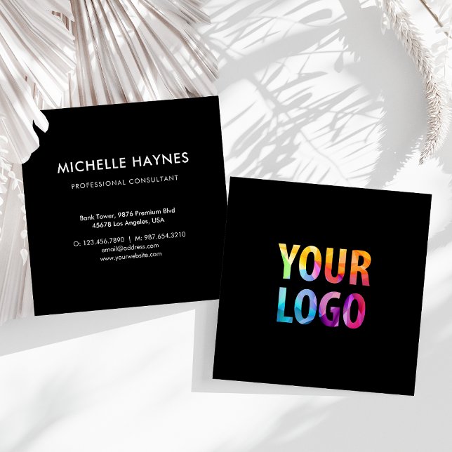 Tarjeta De Visita Cuadrada Logotipo de la empresa personalizado (Subido por el creador)
