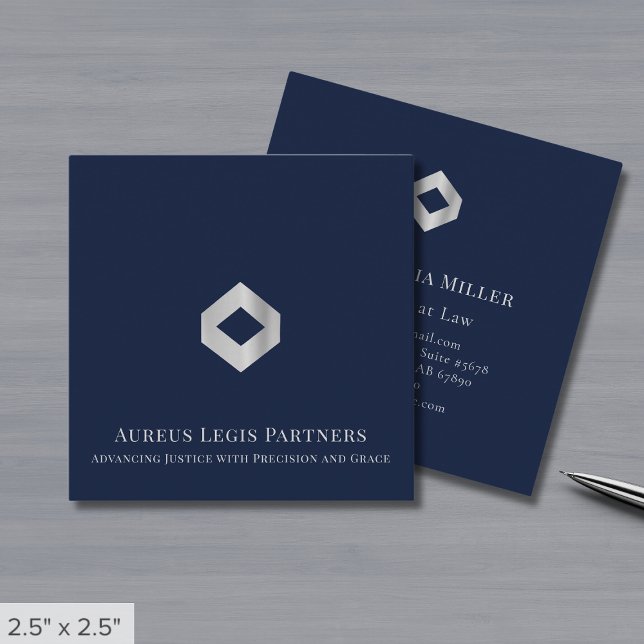 Tarjeta De Visita Cuadrada Logotipo de lujo simple (Subido por el creador)