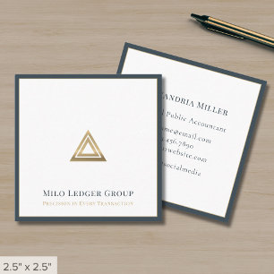 Tarjeta De Visita Cuadrada Logotipo de lujo simple