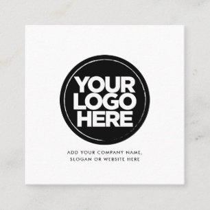 Tarjeta De Visita Cuadrada Logotipo de negocio personalizado