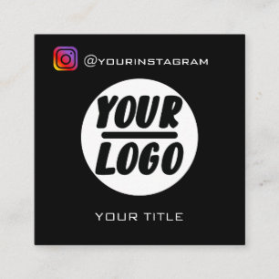 Tarjeta De Visita Cuadrada logotipo de personalizado   Código QR   íconos d
