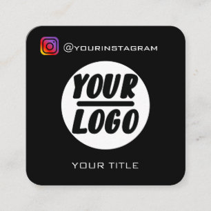 Tarjeta De Visita Cuadrada logotipo de personalizado   Código QR   íconos d