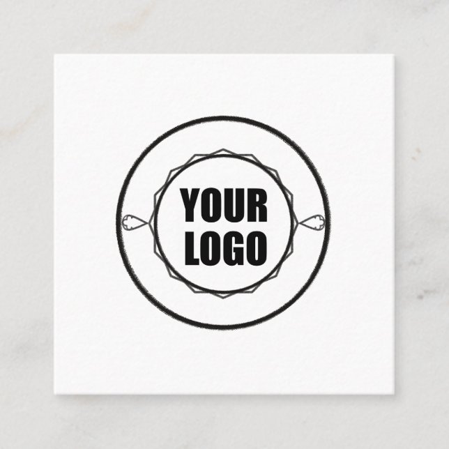 Tarjeta De Visita Cuadrada logotipo de su empresa personalizado, profesional, (Anverso)