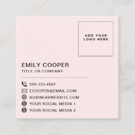 Tarjeta De Visita Cuadrada Logotipo de tablero de cheques de cheques rojo mod