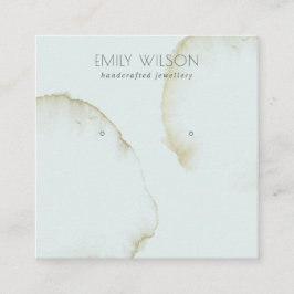 TARJETA DE VISITA CUADRADA LOGOTIPO DE VISUALIZACIÓN DE AQUÍ SUAVE ORO ABSTRA