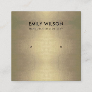 TARJETA DE VISITA CUADRADA LOGOTIPO DE VISUALIZACIÓN DEL RELIEVE METALIZADO D