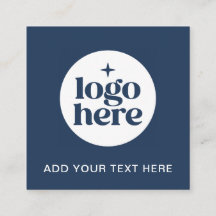Logotipo empresarial azul de código QR simple