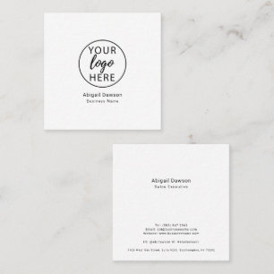 Tarjeta De Visita Cuadrada Logotipo Empresarial Personalizado Profesional