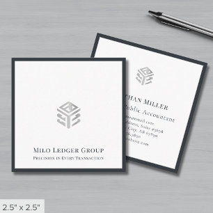 Tarjeta De Visita Cuadrada Logotipo geométrico moderno