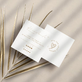 Tarjeta De Visita Cuadrada Logotipo Hecho a Mano Con Amor para Pequeñas Empre