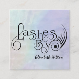 Tarjeta De Visita Cuadrada Logotipo minimalista holográfico de los azotes