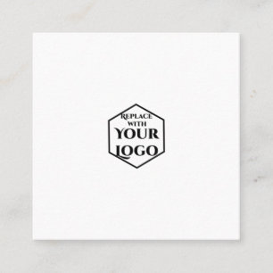 Tarjeta De Visita Cuadrada Logotipo Mínimo Simple Menos es Más