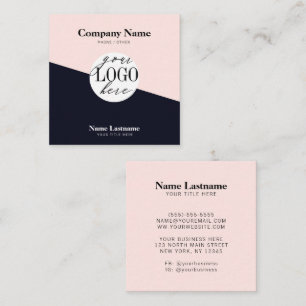 Tarjeta De Visita Cuadrada Logotipo moderno con dos tonos