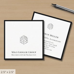 Tarjeta De Visita Cuadrada Logotipo moderno simple