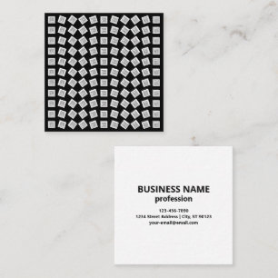 Tarjeta De Visita Cuadrada Logotipo o patrón de imagen único Negro (editabl