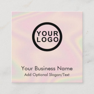 Tarjeta De Visita Cuadrada Logotipo Pastelero Panadero Repostería
