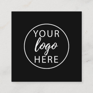Tarjeta De Visita Cuadrada Logotipo personalizado de tipografía