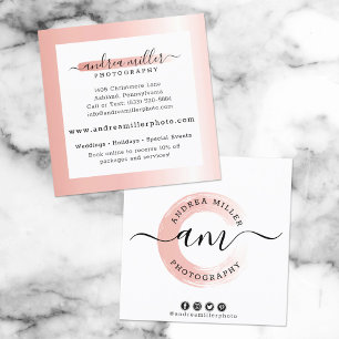 Tarjeta De Visita Cuadrada Logotipo personalizado promocional con pintura min