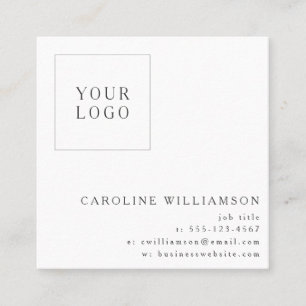 Tarjeta De Visita Cuadrada Logotipo profesional cuadrado minimalista moderno
