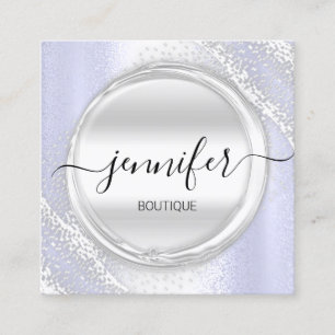 Tarjeta De Visita Cuadrada Logotipo profesional del artista de maquillaje Blu