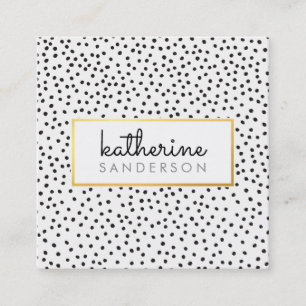 Tarjeta De Visita Cuadrada LOGOTIPO PROFESIONAL LOGOTIPO Faux gold moderno ne