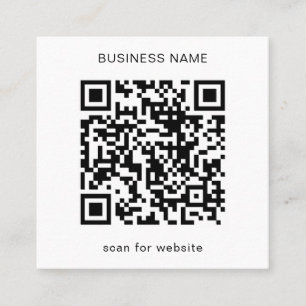 Tarjeta De Visita Cuadrada Logotipo profesional Minimalista moderno Código QR