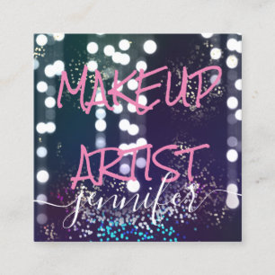 Tarjeta De Visita Cuadrada Logotipo profesional Nails Beauty Hair Film Maker