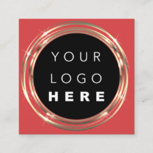 Logotipo QRCode Ver Marco en línea Oro Vivo rojo