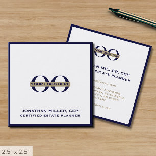 Tarjeta De Visita Cuadrada Logotipo simple