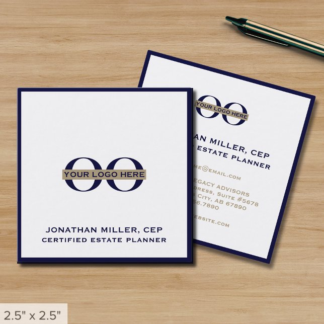 Tarjeta De Visita Cuadrada Logotipo simple (Subido por el creador)