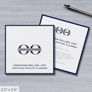 Tarjeta De Visita Cuadrada Logotipo simple