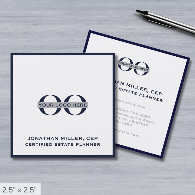 Tarjeta De Visita Cuadrada Logotipo simple (Subido por el creador)