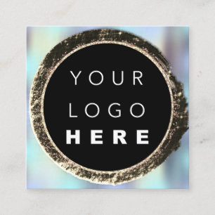 Tarjeta De Visita Cuadrada Logotipo único de Blue Gold de la Tienda Profesio