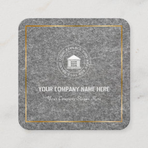 Tarjeta De Visita Cuadrada Logotipo y nombre de negocios de Personalizado sim
