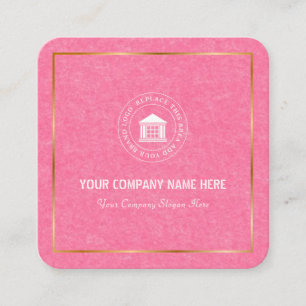 Tarjeta De Visita Cuadrada Logotipo y nombre de negocios de Personalizado sim
