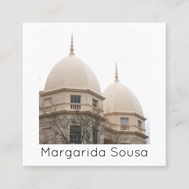 Tarjeta De Visita Cuadrada Londres Domes City Inglaterra Turismo fotográfico (Anverso)