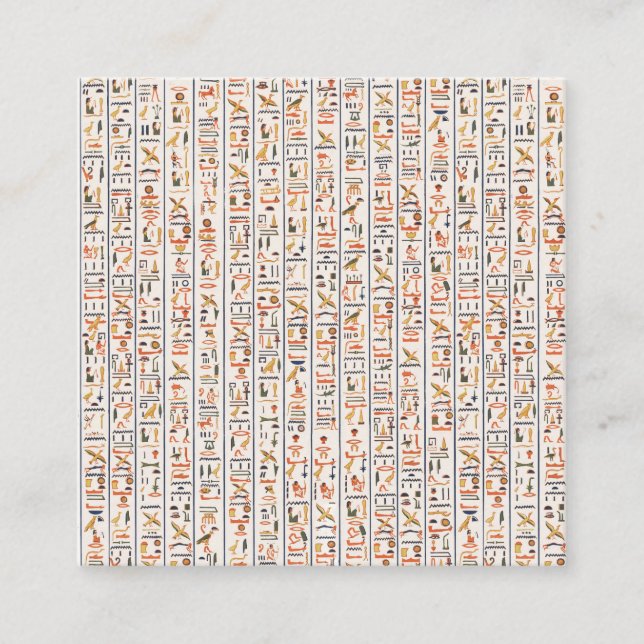 Tarjeta De Visita Cuadrada los antiguos jeroglíficos de los jeroglíficos de l (Anverso)