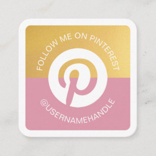 Tarjeta De Visita Cuadrada Los medios sociales modernos Pinterest me siguen