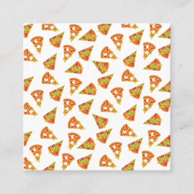 Tarjeta De Visita Cuadrada Love Pizza (Anverso)