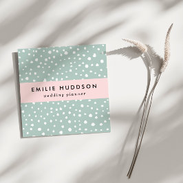 Tarjeta De Visita Cuadrada Lugares verdes de Dalmacia, puntos dálmatas, punta