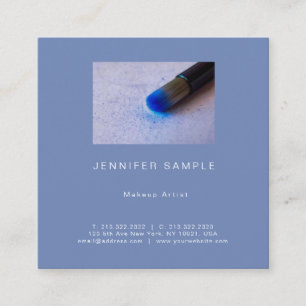 Tarjeta De Visita Cuadrada Lujo cuadrado profesional elegante del maquillaje
