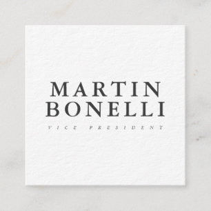 Tarjeta De Visita Cuadrada Lujo minimalista profesional trendy grueso