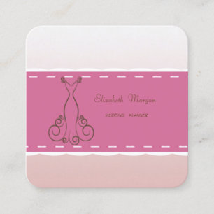 Tarjeta De Visita Cuadrada Lujo Moderno Elegante Profesional, Vestido