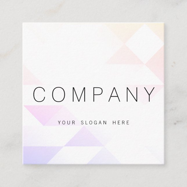 Tarjeta de visita cuadrada luminosa geométrica de (Anverso)