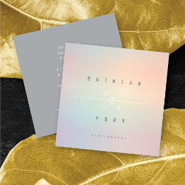 Tarjeta De Visita Cuadrada Luminoso fotógrafo Minimalista moderno irlandés