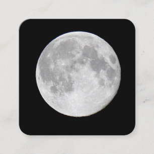 Tarjeta De Visita Cuadrada Luna Llena