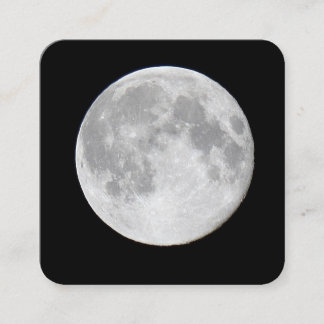 Tarjeta De Visita Cuadrada Luna Llena