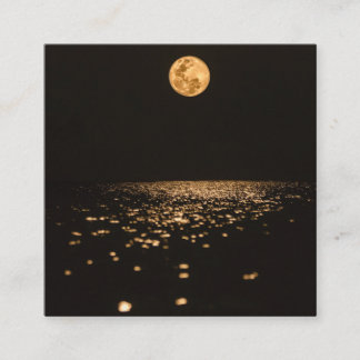 Tarjeta De Visita Cuadrada Luna Oscura